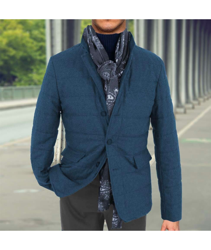 Veste matelassée bleu