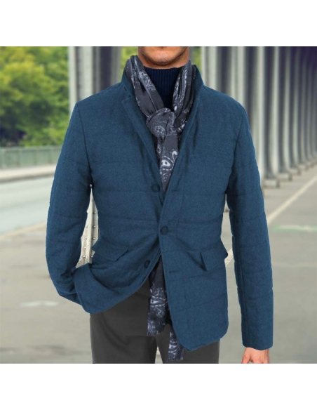 Veste matelassée bleu