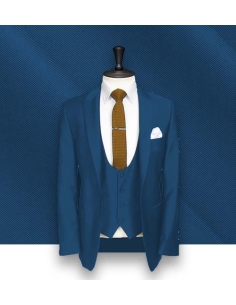 Costume mariage bleu intense