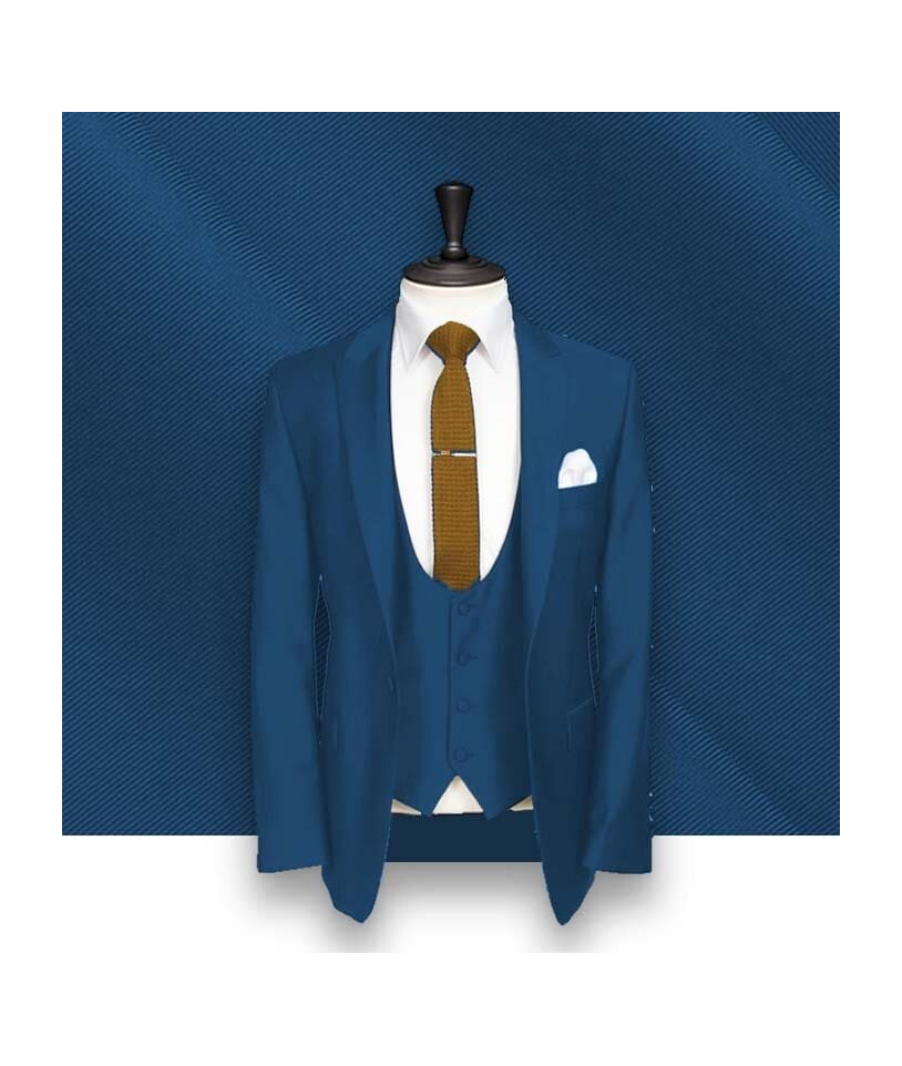 Costume mariage bleu intense