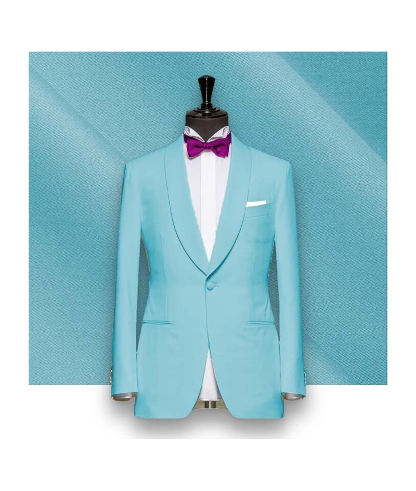 Costume mariage bleu turquoise