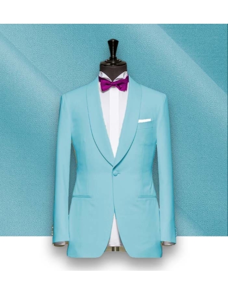 Costume mariage bleu turquoise | Costume Privé Paris