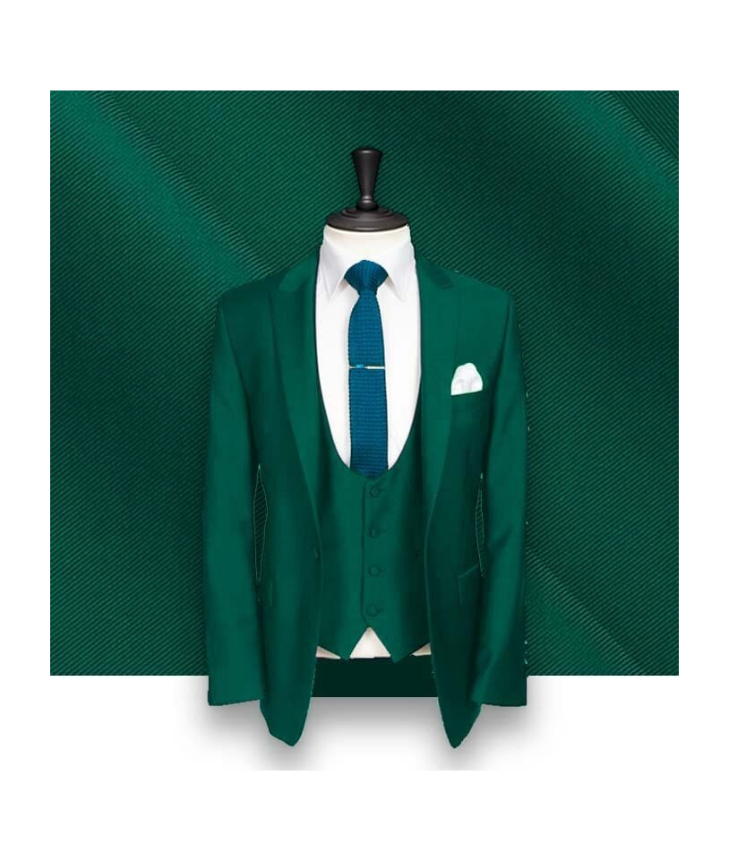 Costume mariage vert intense