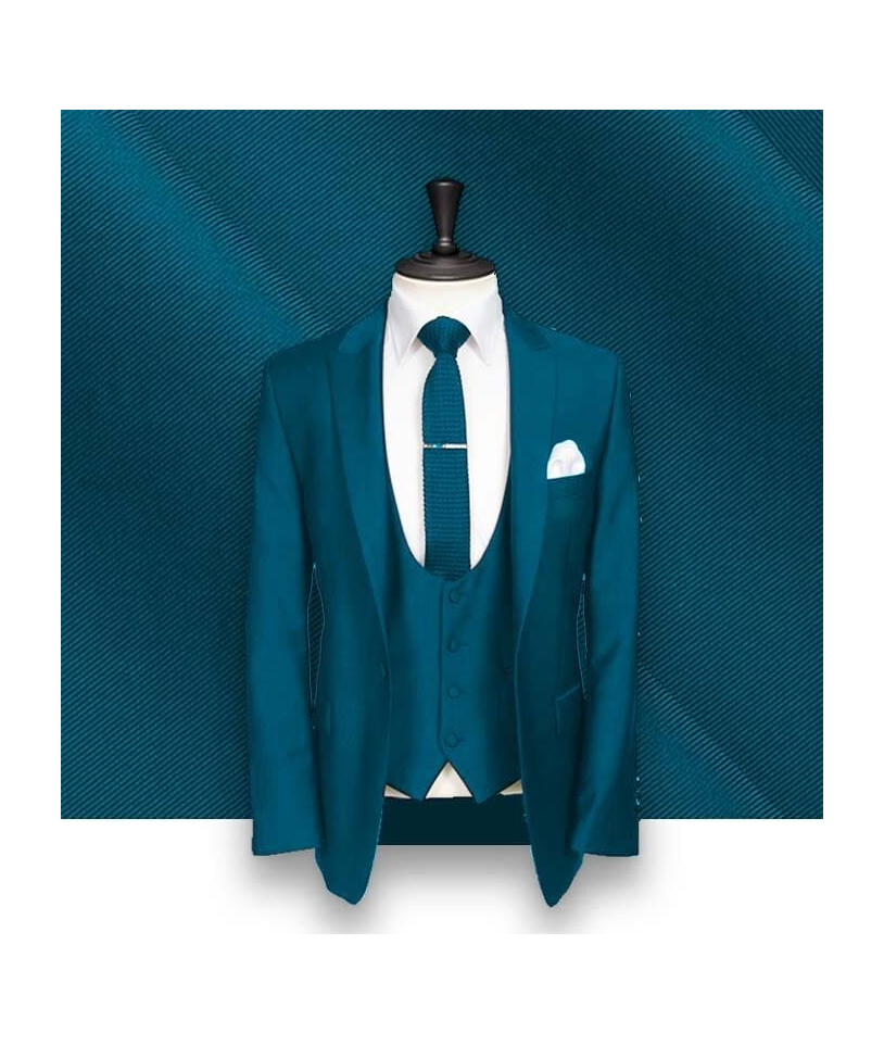 Costume mariage bleu indigo