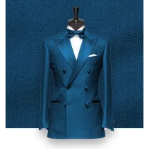 Smoking bleu indigo croisé | Costume Privé Paris