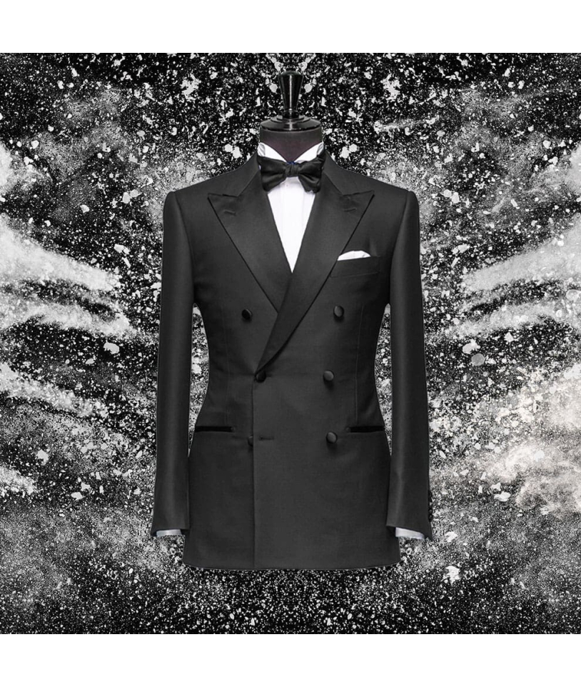 Smoking noir croisé - élégance et raffinement garantis