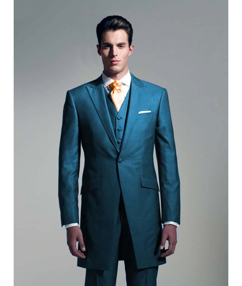 Redingote bleu indigo