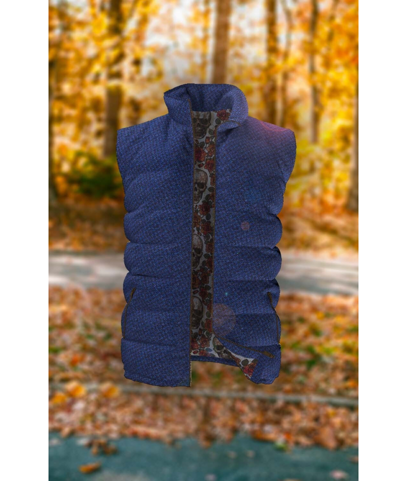 Doudoune Flanelle bleu