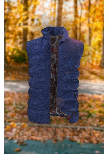 Doudoune Flanelle bleu