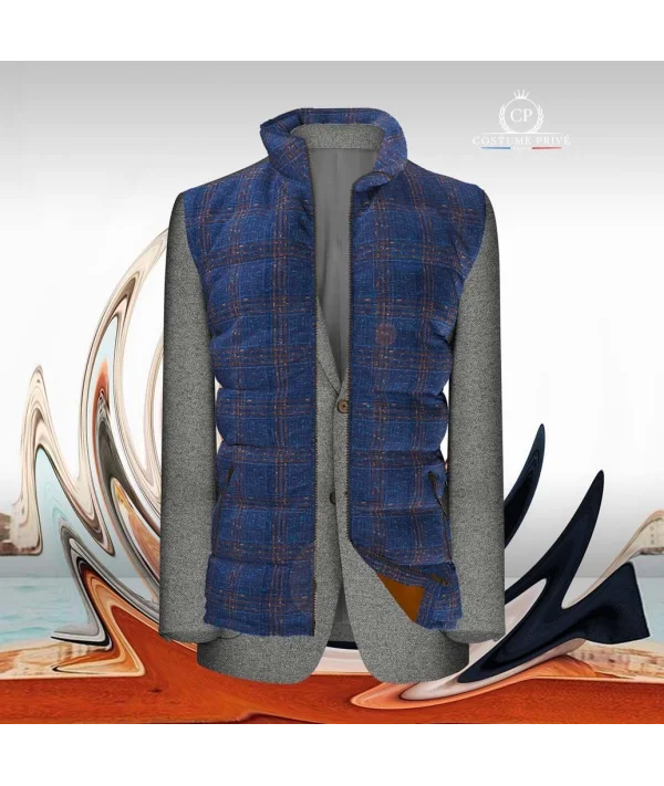 Doudoune Flanelle grise | Costume Privé Paris