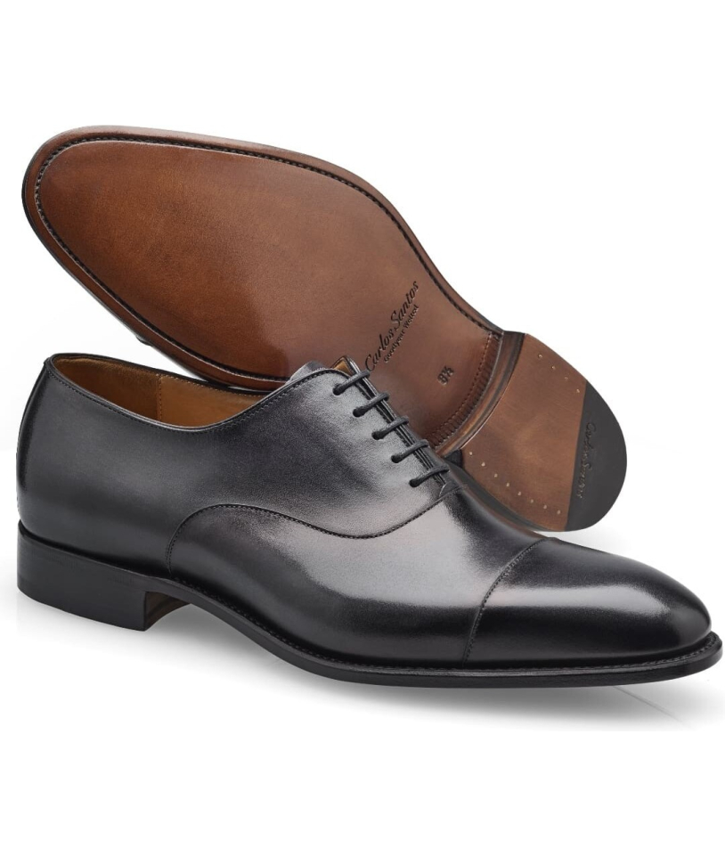 Chaussures Richelieu bout droit noir patiné