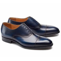 Chaussures Richelieu bout droit bleu patiné | Costume Privé Paris