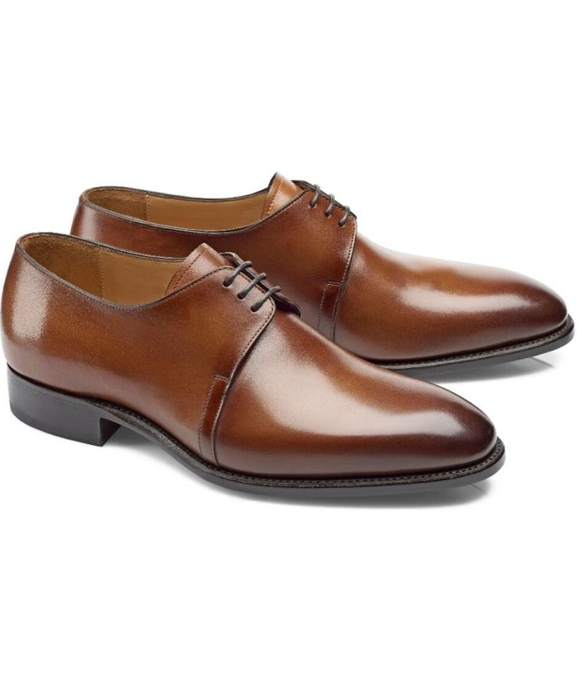 Chaussures derby cognac patiné