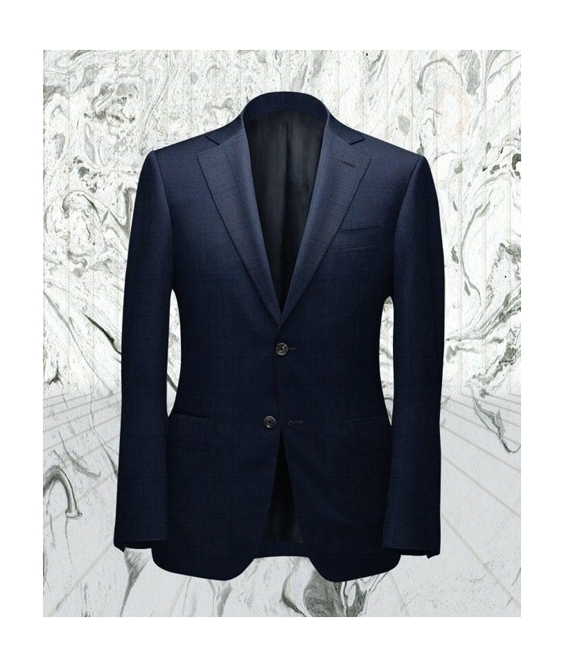 Costume Bleu double carreaux bleu