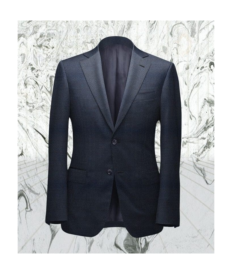 Costume Bleu foncé grain caviar