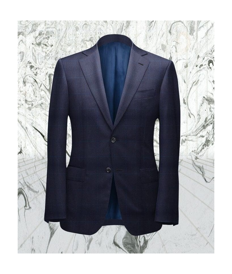 Costume Bleu nuit carreaux bleu