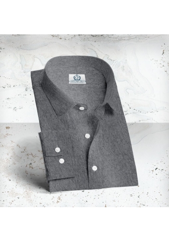 Chemise Coton Cachemire Gris : L'élégance Premium toute