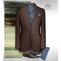 blazer marron sport | Costume Privé Paris