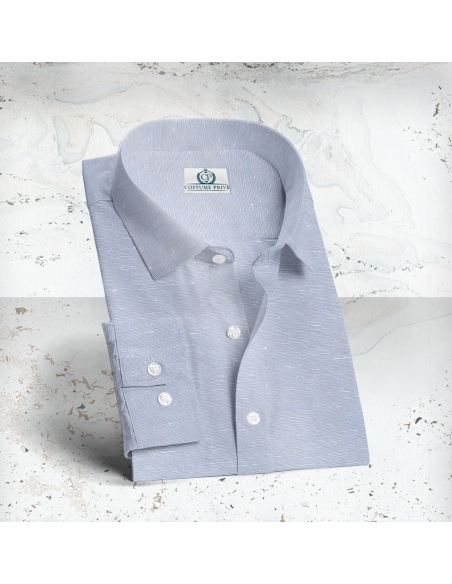 Chemise Lin Bleu Ciel | Costume Privé Paris
