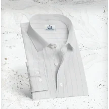 Chemise Blanche Larges Rayures | Costume Privé Paris