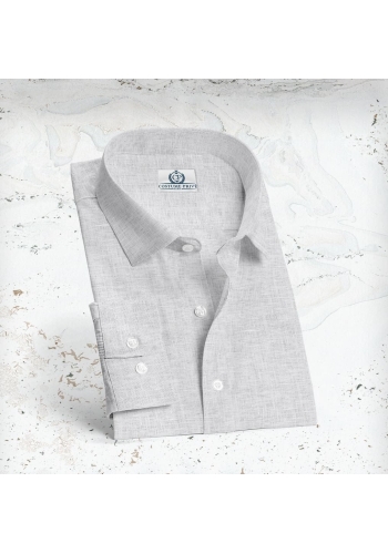 Chemise Coton Lin Blanc