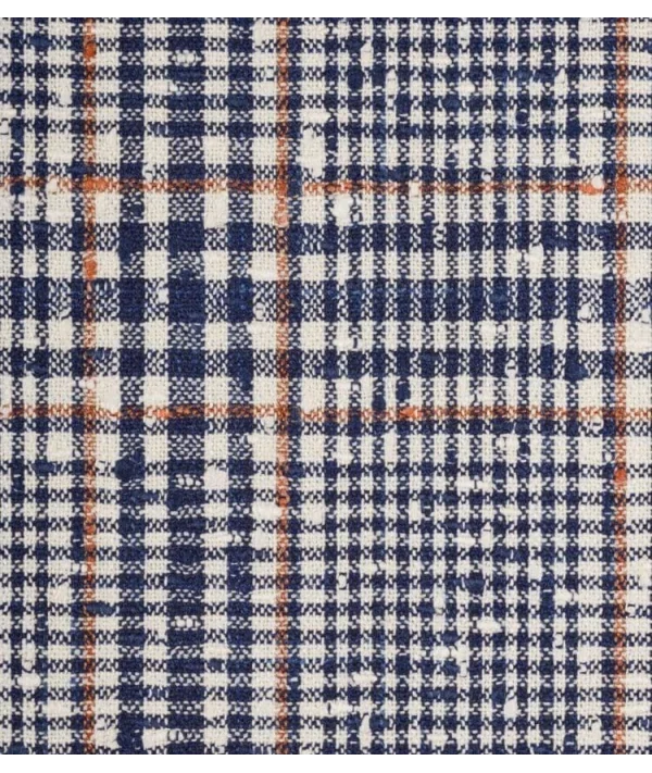 Blazer Bleu prince de Galles — détail tissu et finition sur mesure