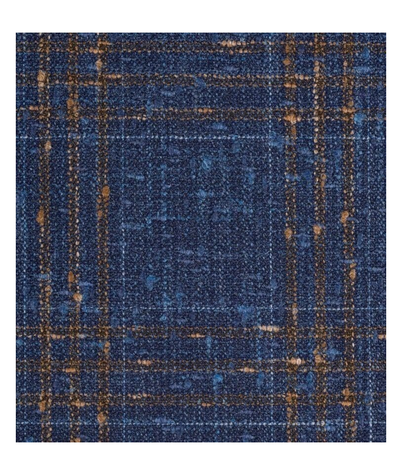 Blazer Bleu Carreaux Orange – Marque Premium – Tweed