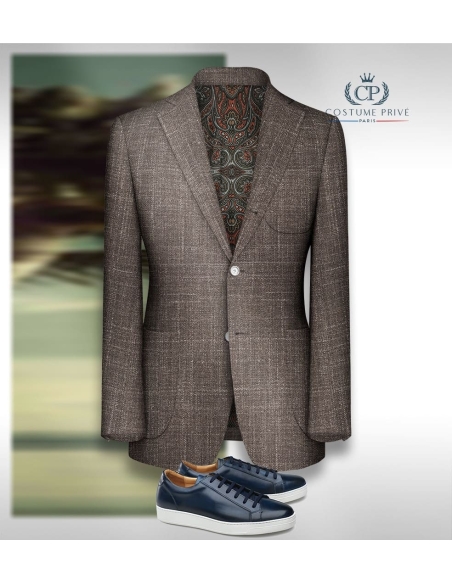 Blazer brun tweed été