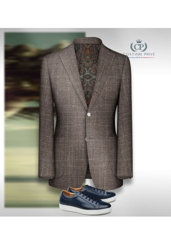 Blazer brun tweed été