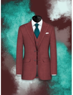 Costume de mariage bordeaux champêtre - élégance nature pour votre grand jour.