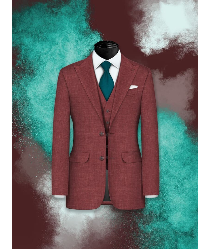 Costume de mariage bordeaux champêtre - élégance nature pour votre grand jour.