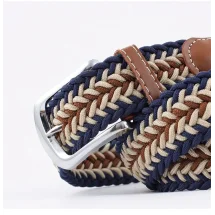 Ceinture Tressée tricolore marron | Costume Privé Paris