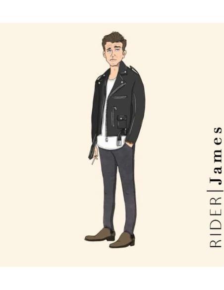 Blouson biker Cuir Noir James – Élégance toutes saisons
