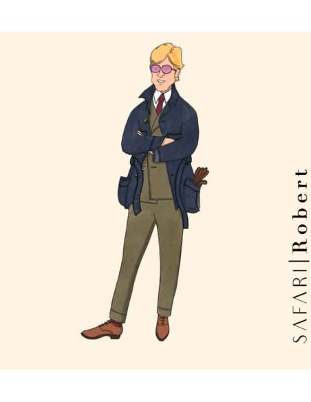 Veste Safari Nubuck bleu Robert