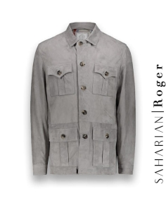 Saharienne Suède gris clair Roger