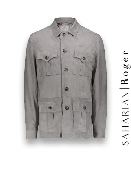 Saharienne Suède gris clair Roger