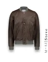 Blouson Cuir marron glacé MA1 Steve | Costume Privé Paris