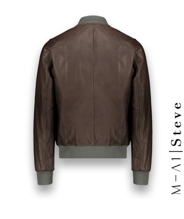 Blouson Cuir marron glacé MA1 Steve