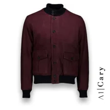 Blouson Nubuck bordeaux A1 Cary | Costume Privé Paris