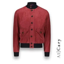 Blouson Suède rouge A1 Cary | Costume Privé Paris