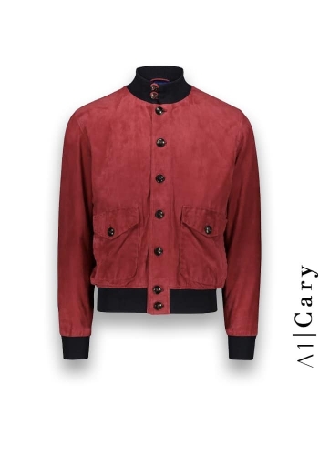 Blouson Suède rouge A1 Cary
