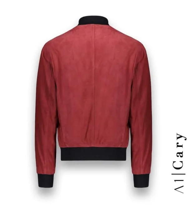 Blouson Suède rouge A1 Cary | Costume Privé Paris