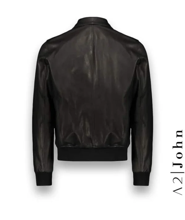Blouson Cuir Noir A2 John | Costume Privé Paris
