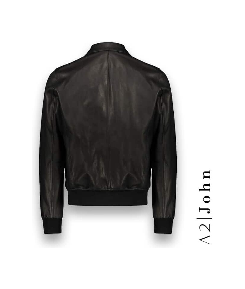 Blouson Cuir Noir A2 John