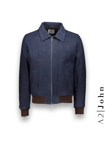 Blouson Nubuck bleu A2 John