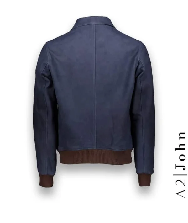 Blouson Nubuck bleu A2 John | Costume Privé Paris