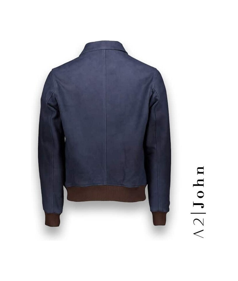 Blouson Nubuck bleu A2 John