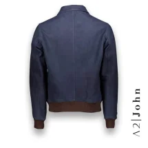 Blouson Nubuck bleu A2 John | Costume Privé Paris