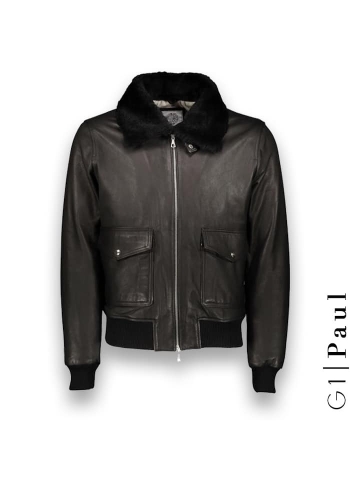 Blouson Cuir Noir G1 Paul