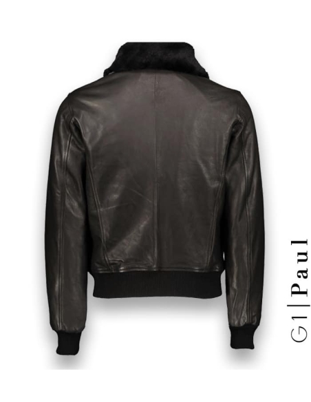 Blouson Cuir Noir G1 Paul | Costume Privé Paris